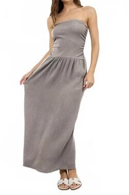 NEW LAMADE lulu strapless gauze dress in grey